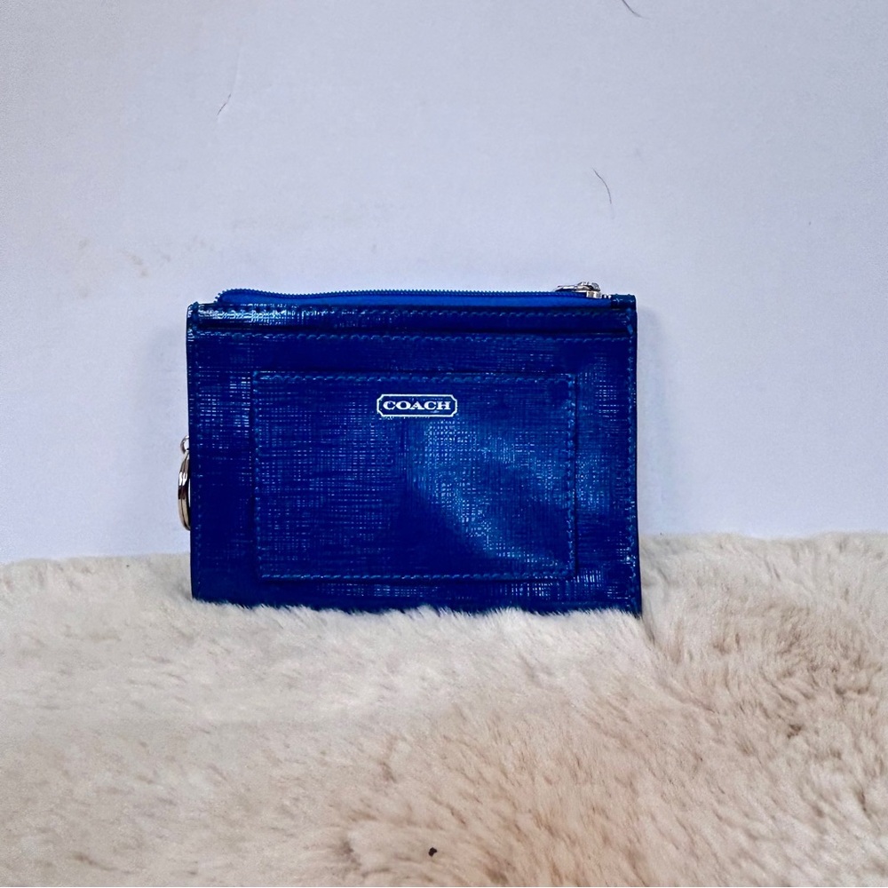 Coach‎ Deep Teal Blue Card Wallet